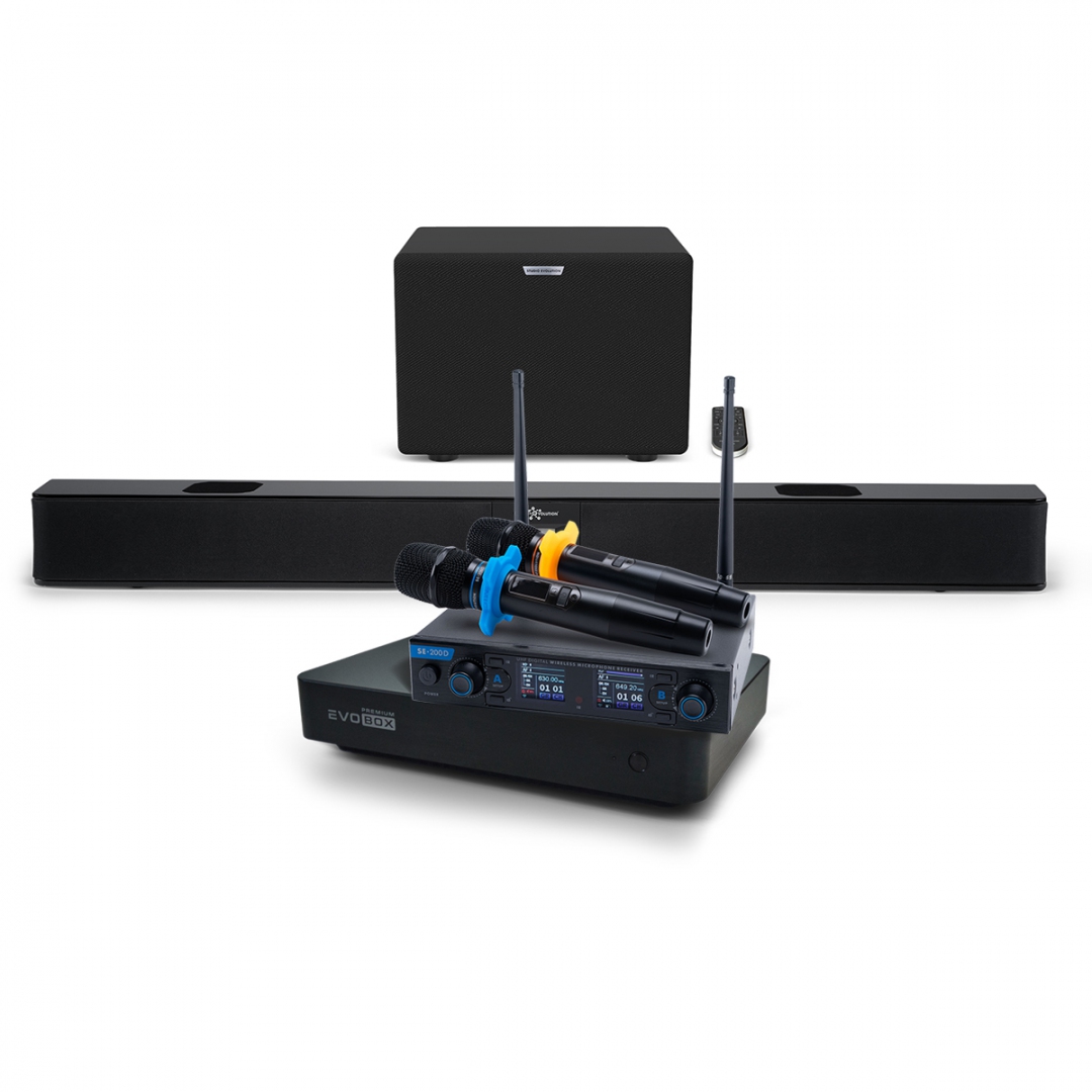 Hi-End караоке-система EVOBOX Premium + EvoSoundBar (саундбар с караоке) в Талдоме