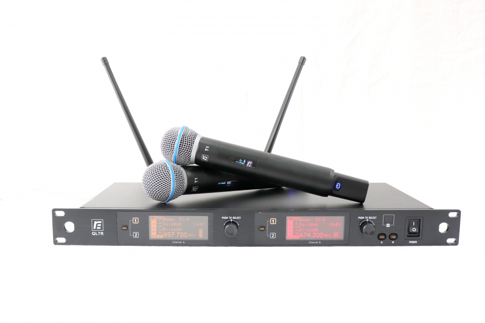 RFIntell QL7R/T1-A 651,800-683,400 МГц 2-канальная радиосистема с 2-мя ручными микрофонами в Талдоме